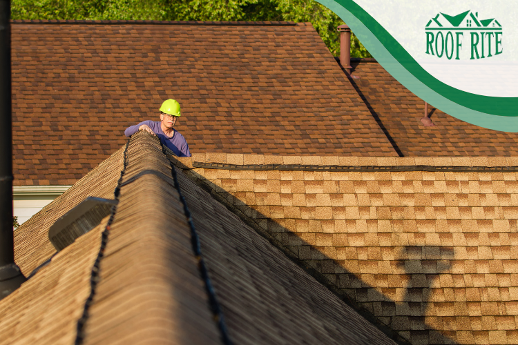Ocean View roofer viewing roof damage to help with an insurance claim.