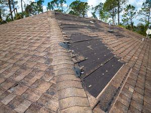 Damaged roof after a storm: Contact you Ocean View roofer for expert repairs!